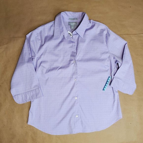 Old Navy Stretch Shirt Large Lavender - Picture 1 of 5
